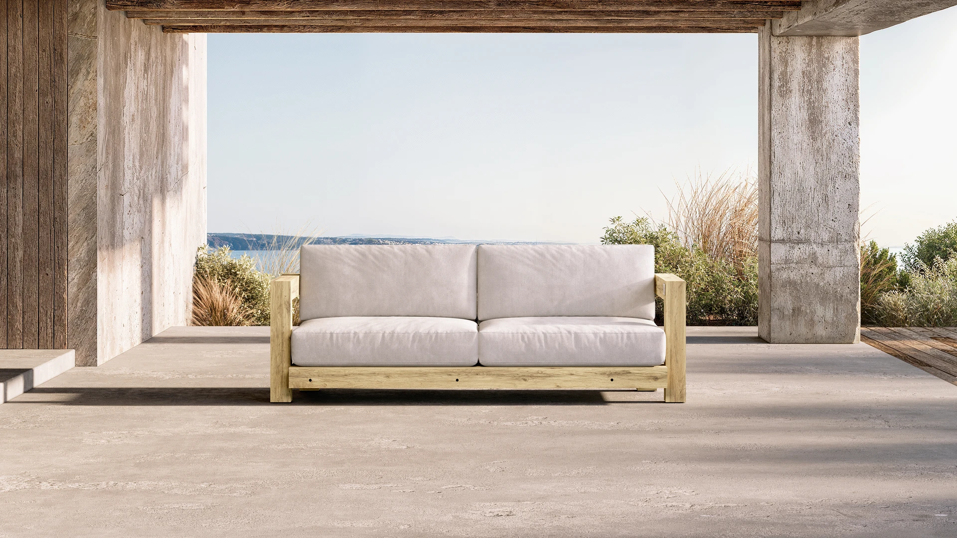 Ardıç sofas outdoor planed oak white