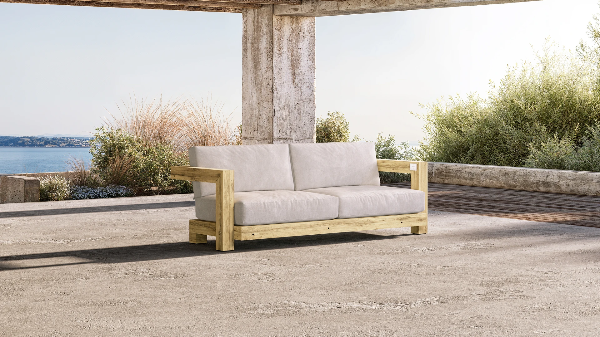 Ardıç sofas outdoor planed oak white