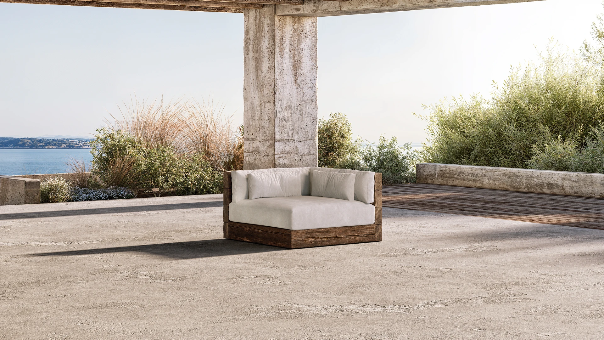 Çınar sofas outdoor raw oak white