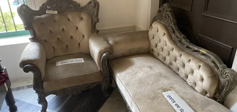 Sedir Sofa in solid patinated oak — handcrafted by Arda Mobilya